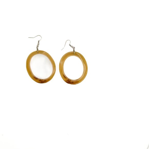 Noonday Horn? Vietnamese? Earrings - Picture 3 of 4